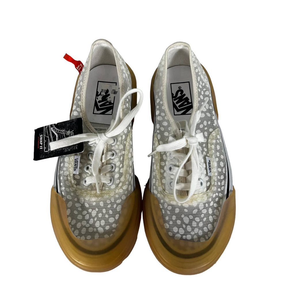 VANS AUTHENTIC DX MODULAR‎ "SWAP IT" WHITE DOT MESH SKATE SHOES SIZE 7.5 NWOT